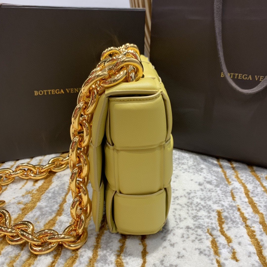 GLAMI Chain Cassette Bag For Women 10.2in/26cm In Yellow