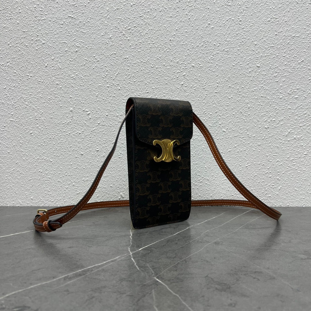 GLAMI Vertical Mobile Pouch Triomphe Tan For Women 6in/19cm 10j092dqb.04LU