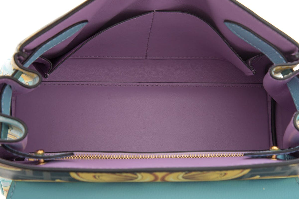 Fendace Blue Multicolor La Medusa Medium Handbag