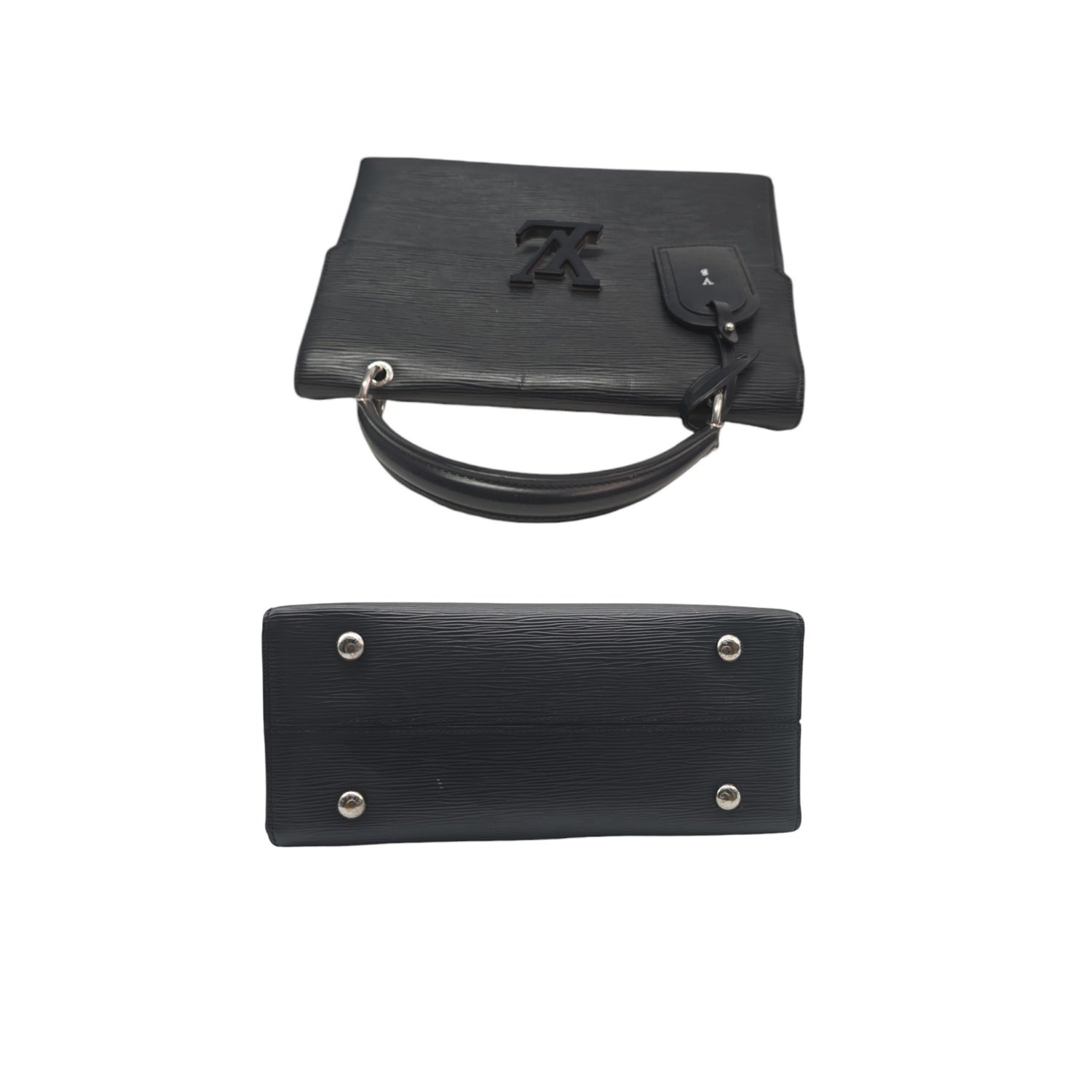 Louis Vuitton Black Epi Grenelle Handbag
