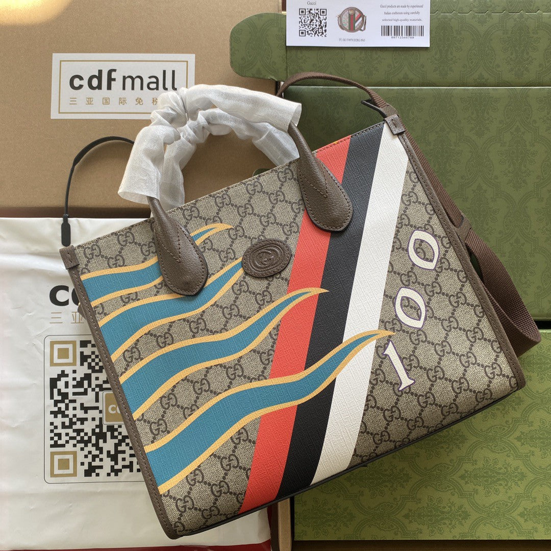 Glami MeGLAMIum Tote With Geometric Print Beige And Ebony Glami Supreme Canvas With Geometric And Web Print For Women 14.8in/37.5cm Glami 674148 UQHHG 8678