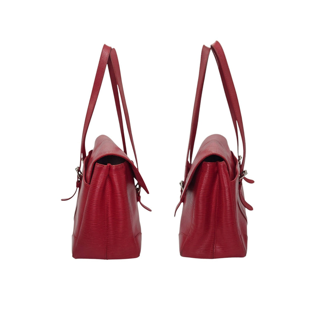 Louis Vuitton Vintage Red EPI Leather Segur MM Satchel