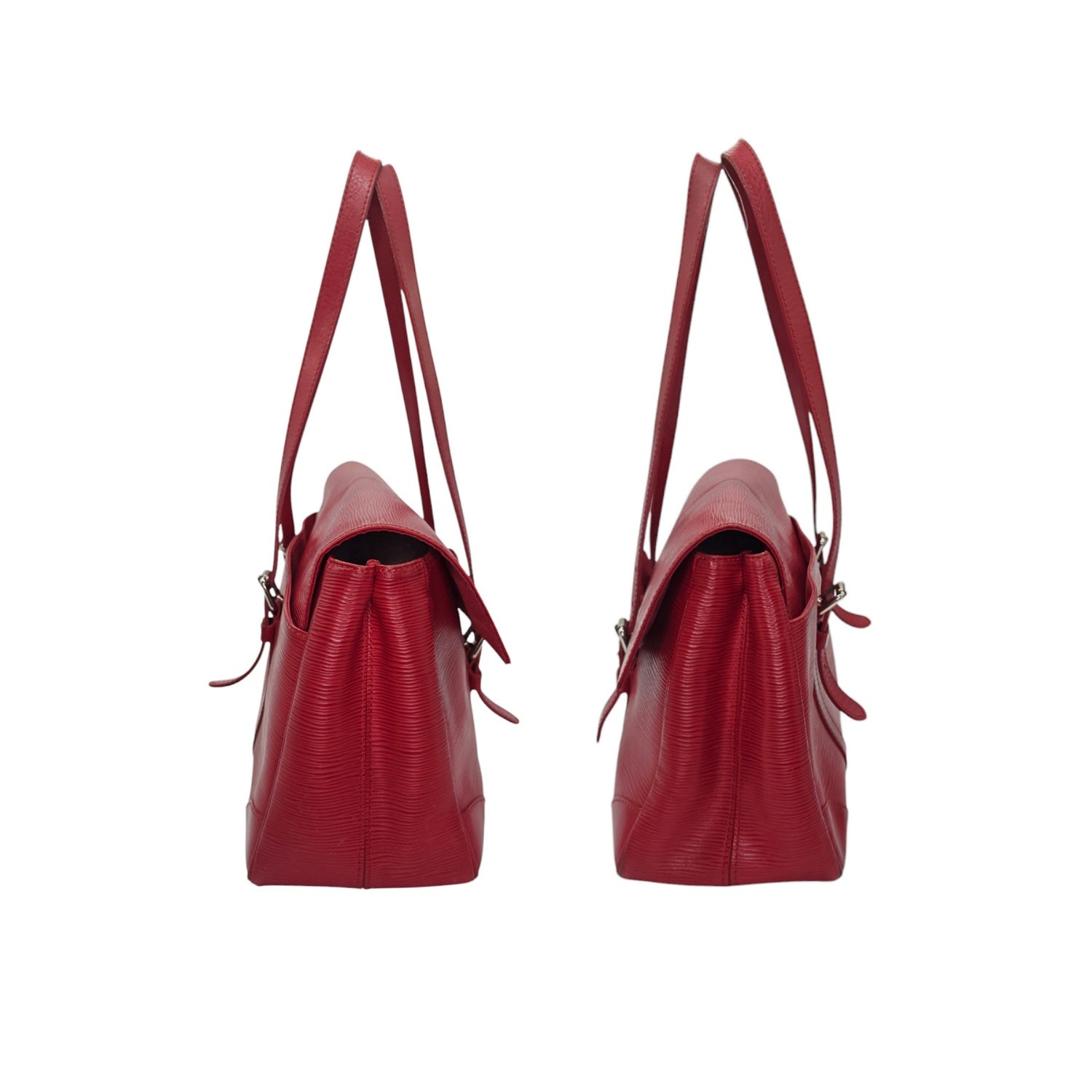 Louis Vuitton Vintage Red EPI Leather Segur MM Satchel