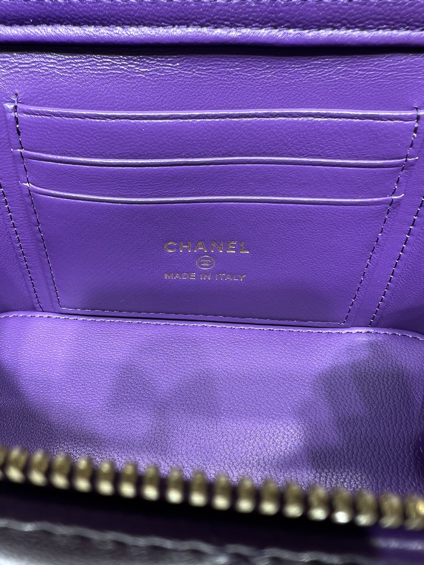 CHLVanity With Chain Silver Hardware Purple For Women, Women’s Handbags, Shoulder Bags 6.7in/17cm