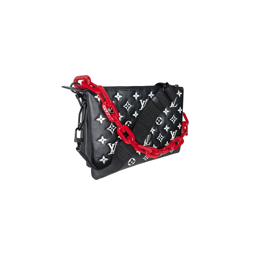Louis Vuitton Monogram Embossed Lambskin Leather Coussin PM