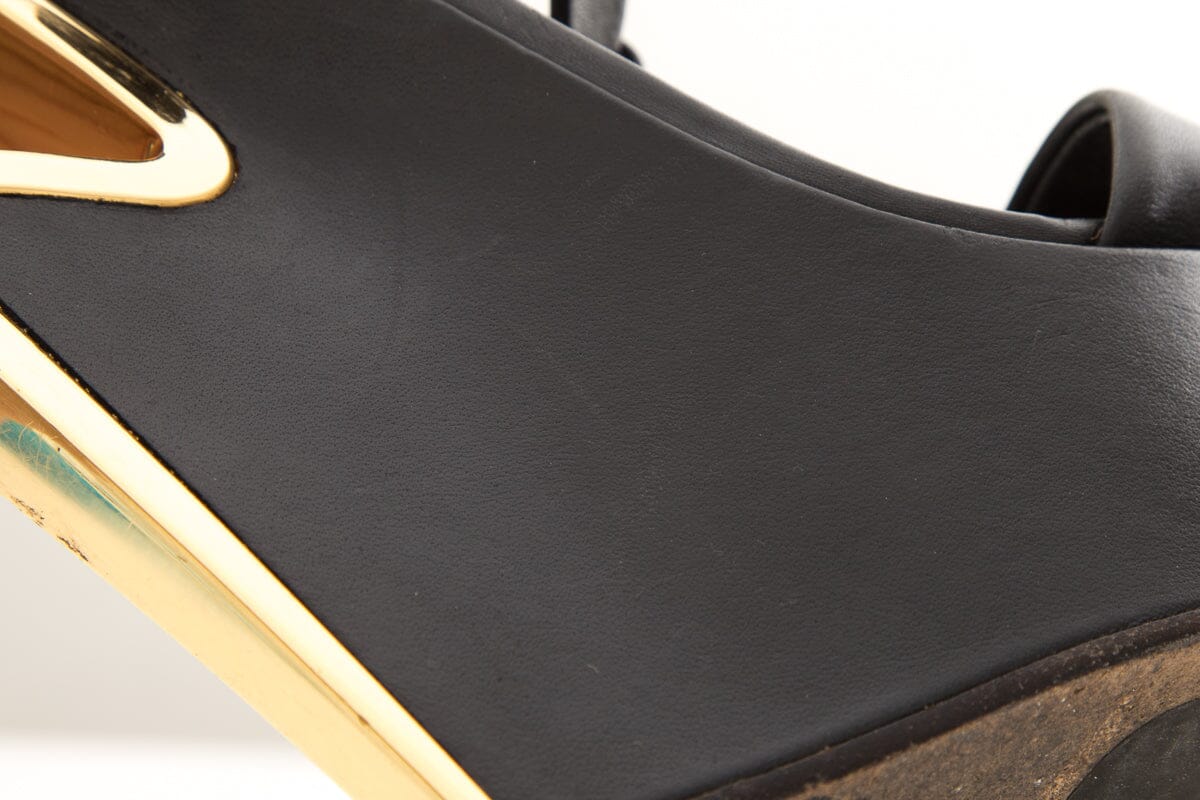 Giuseppe Zanotti Black Wedge SZ 37