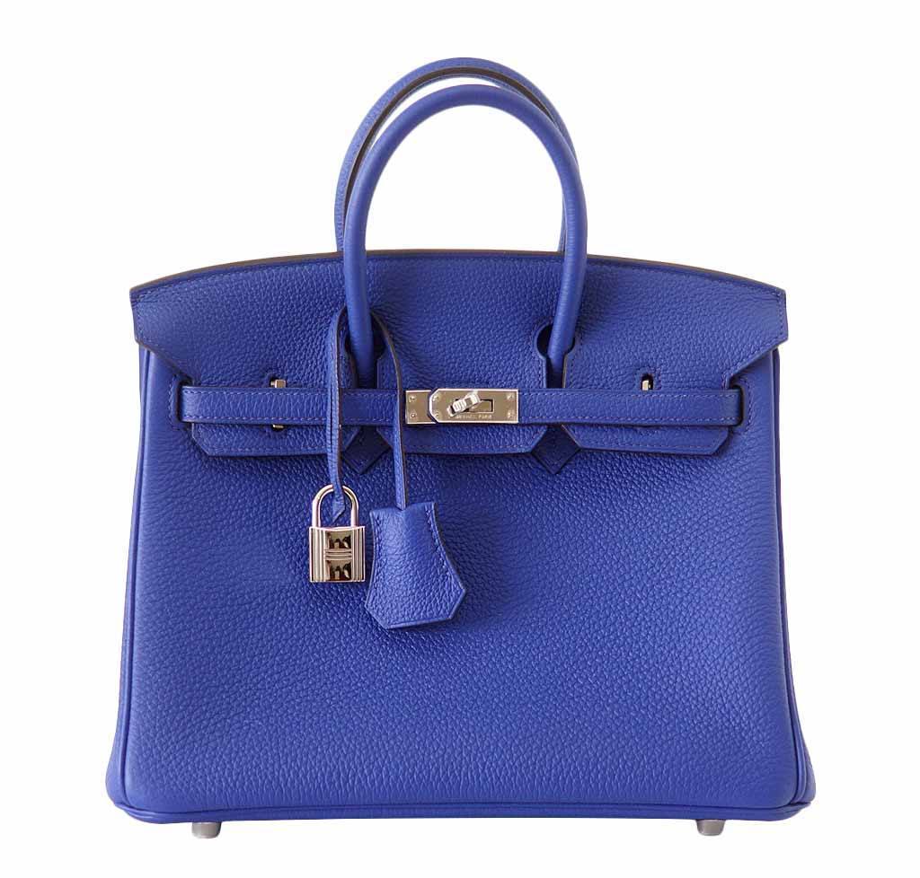 HermÃƒÆ’Ã‚Â¨s Birkin 25 Bleu Electric Bag