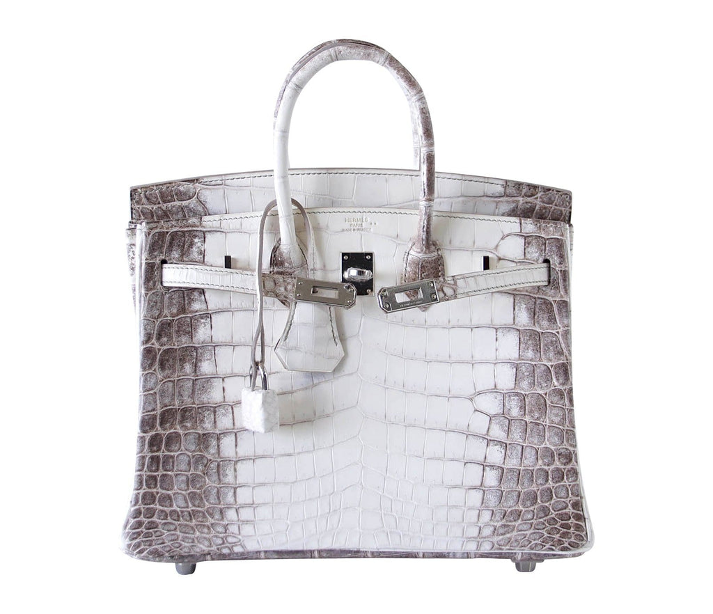 Hermes Birkin 25 Bag Blanc Himalaya Exquisite Jewel Palladium Hardware