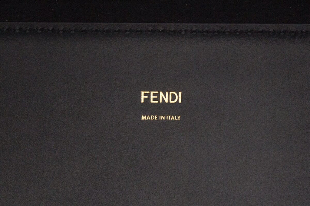 Fendi Black Leather Sunshine Shopper