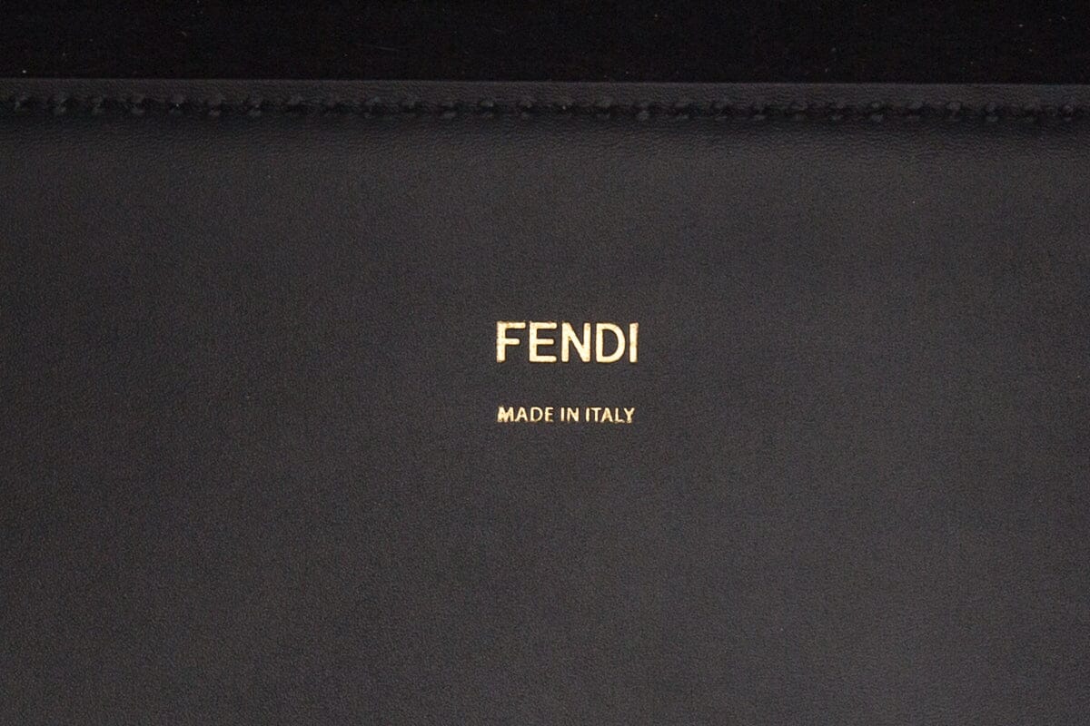 Fendi Black Leather Sunshine Shopper
