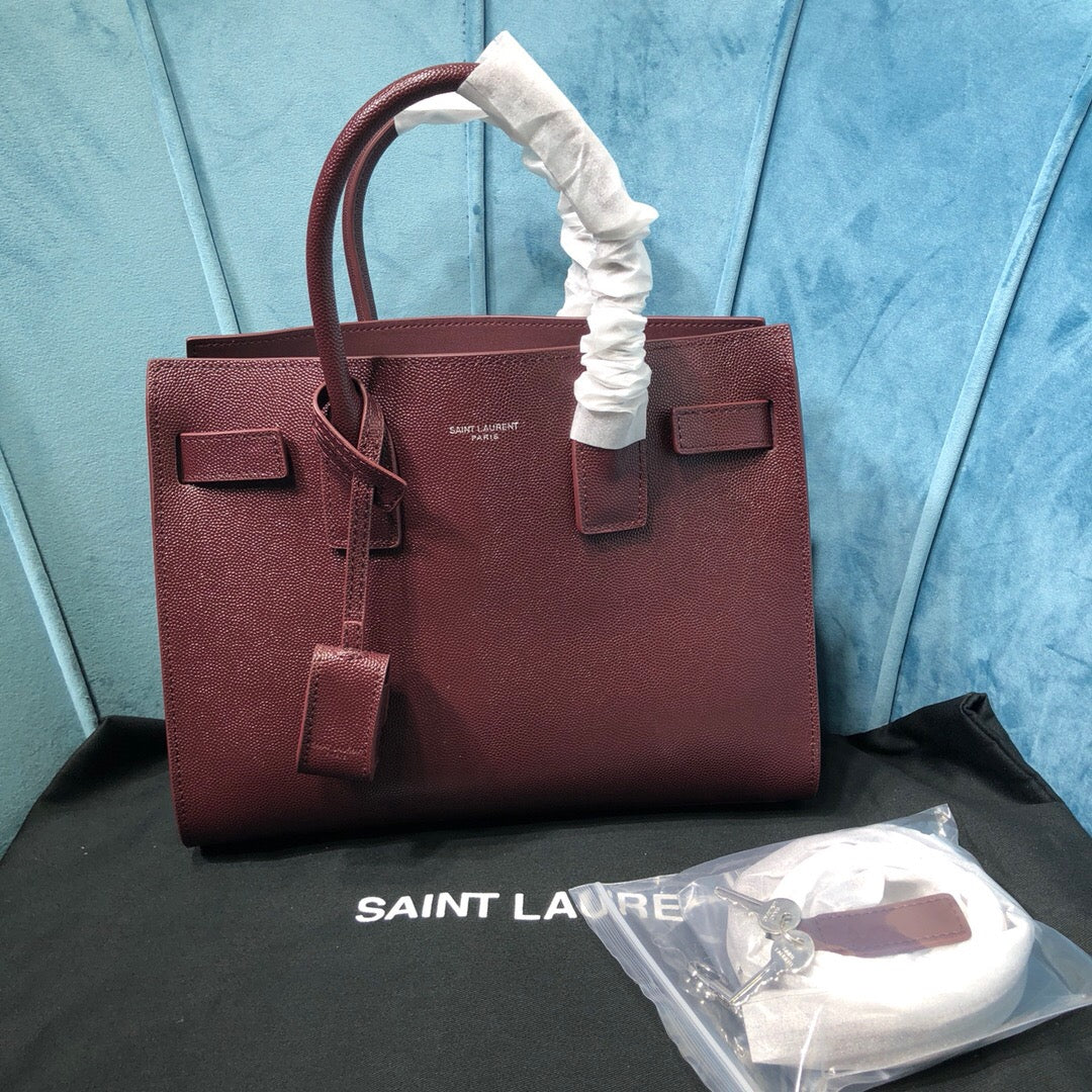 GLAMI Sac De Jour Baby In Shiny Burgundy For Women 10.2in/26cm YSL