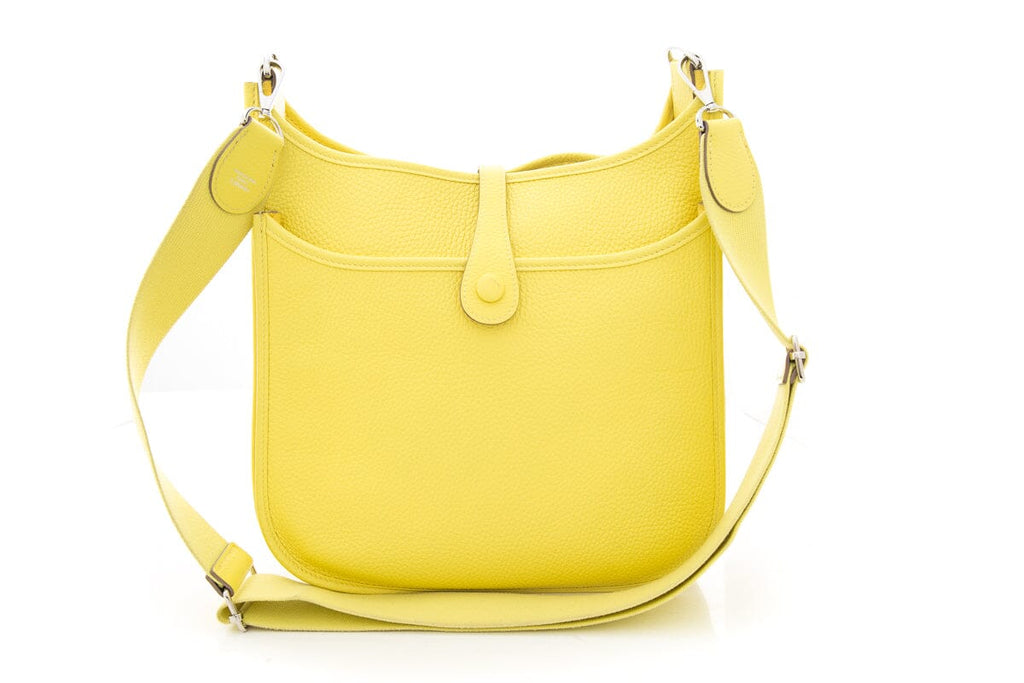 HermÃƒÆ’Ã‚Â¨s Yellow Evelyne Handbag PM with Clemence Leather