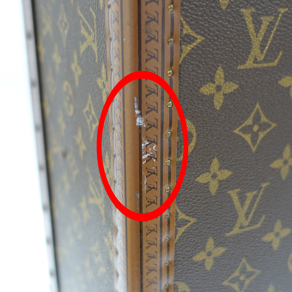 Louis Vuitton Monogram Alzer 60 M21228 Brown Trunk Trunk Trunk Hardcase Travel