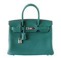 HermÃƒÆ’Ã‚Â¨s Birkin 30 Malachite Clemence Leather Bag