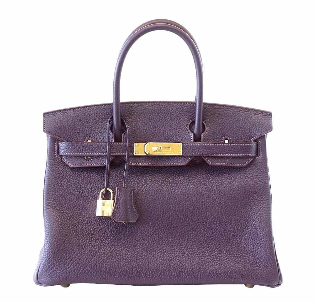 HermÃƒÆ’Ã‚Â¨s Birkin 30 Raisin Togo Bag GHW