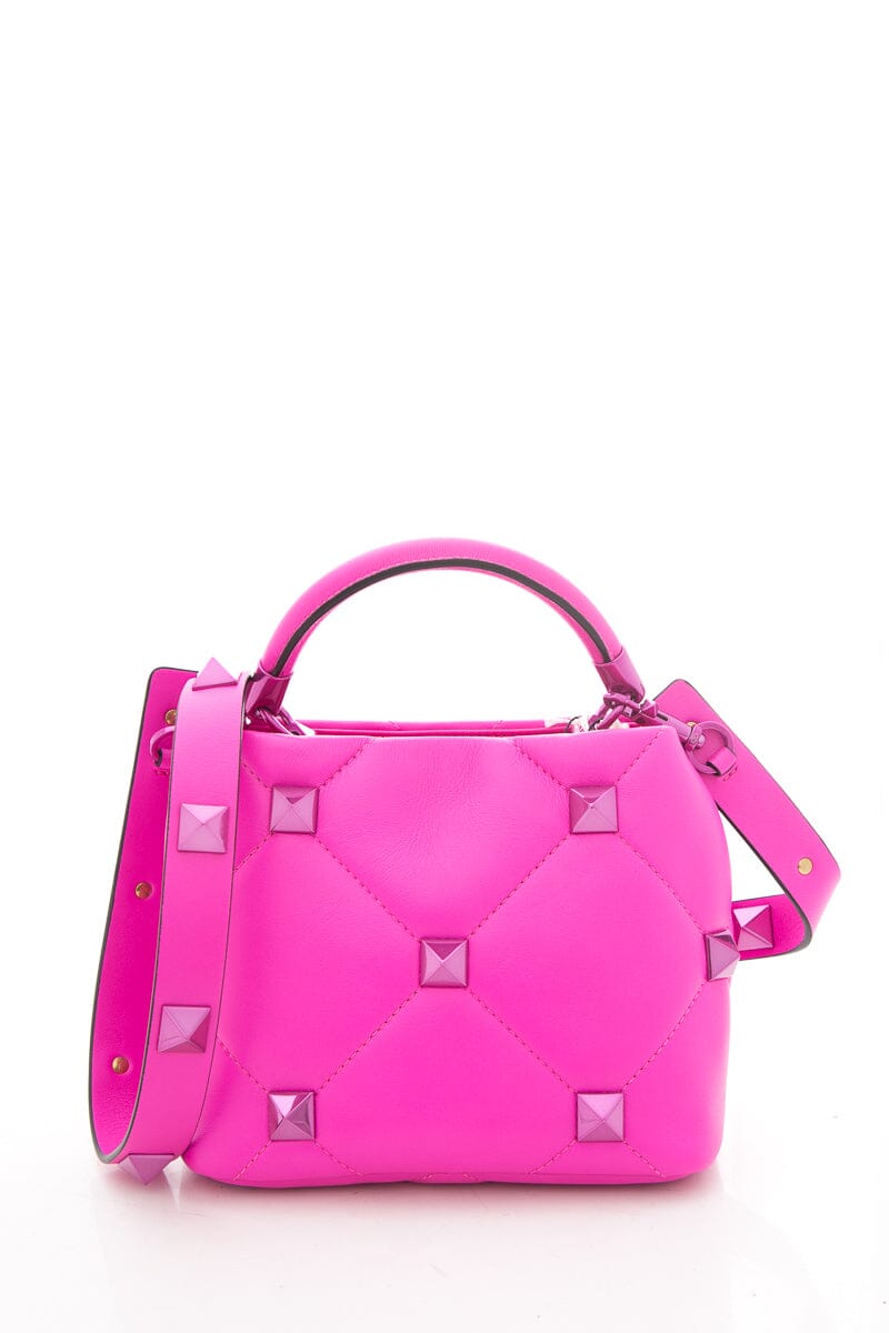 Valentino Garavani Hot Pink Roman Large Stud Handbag