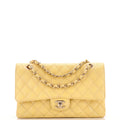 CHANEL Classic Double Flap Bag Quilted Iridescent Caviar Medium