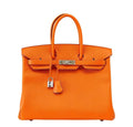 HermÃƒÆ’Ã‚Â¨s Birkin 35 H Orange Bag Epsom PHW