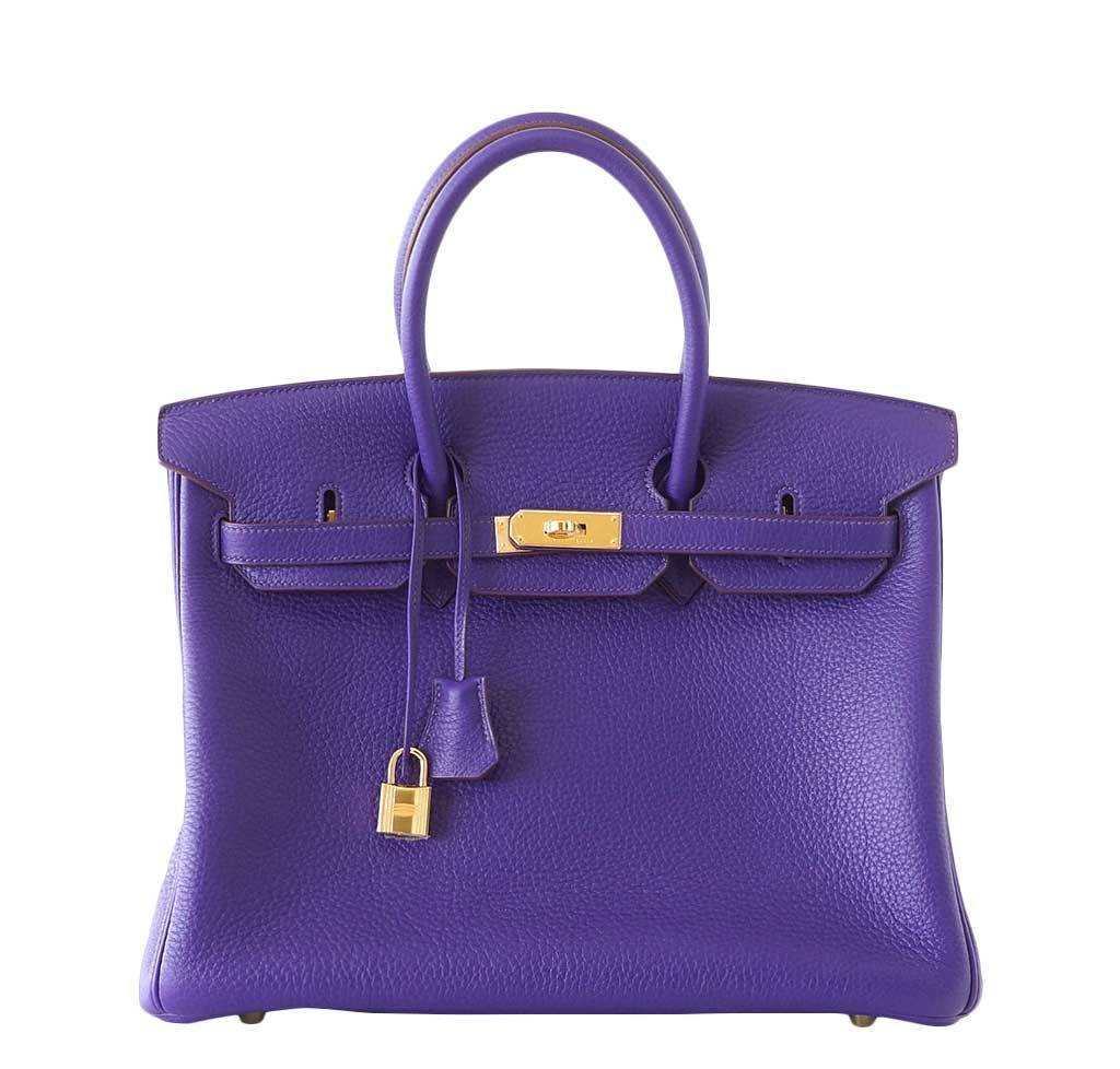 HermÃƒÆ’Ã‚Â¨s Birkin 35 Iris Special Order Horseshoe Bag