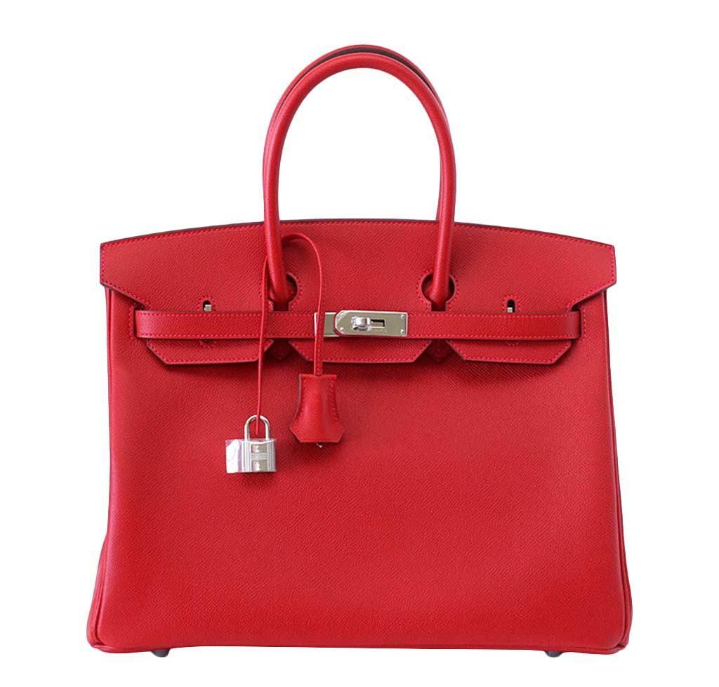 HermÃƒÆ’Ã‚Â¨s Birkin 35 Rouge Casaque Epsom Bag PHW