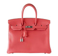 HermÃƒÆ’Ã‚Â¨s Birkin 35 Rose Jaipur Bag Clemence PHW
