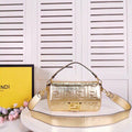 FI Baguette Chain MiGLAMI MeGLAMIum Gold Bag For Woman 26cm/10in