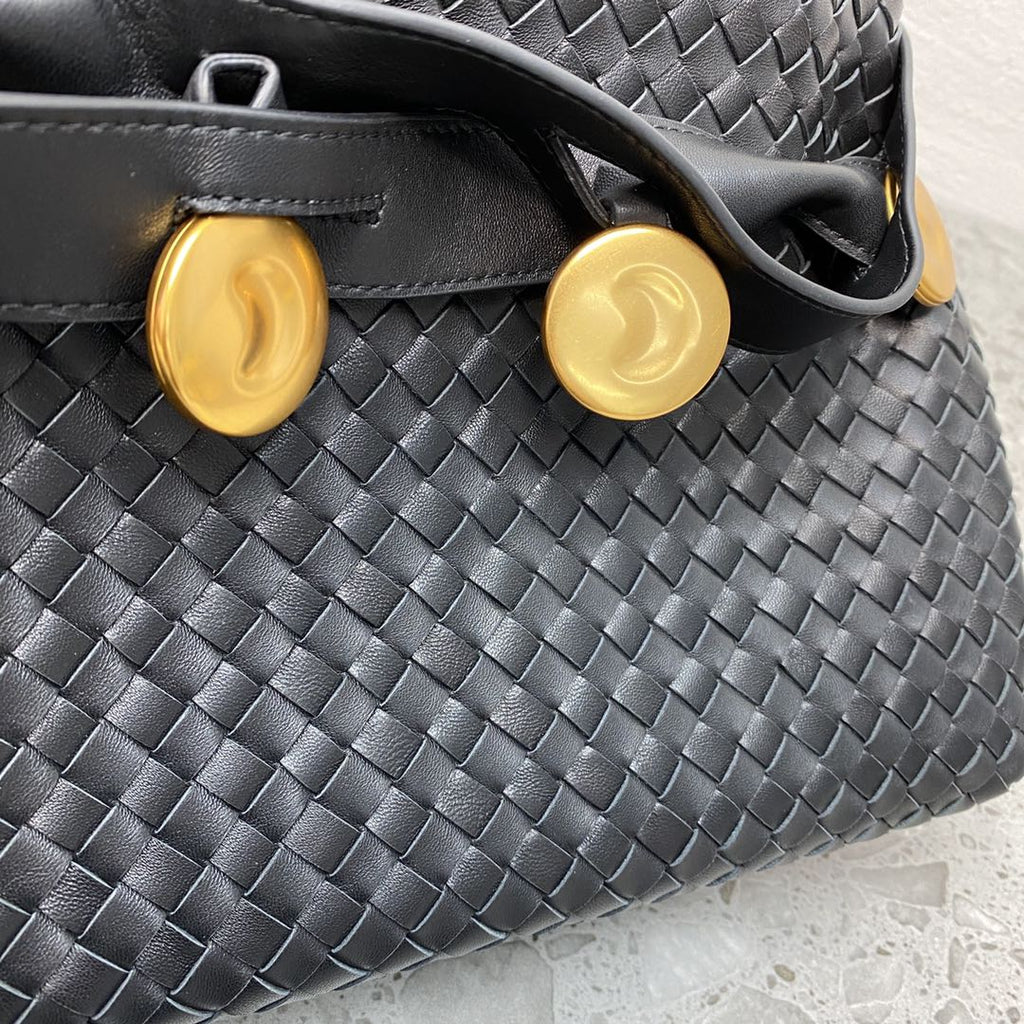 GLAMI Intrecciato Shoulder Bag Black, For Women, WomenÃƒÂ¢Ã¢â€šÂ¬Ã¢â€žÂ¢s Bags 10.2in/26cm