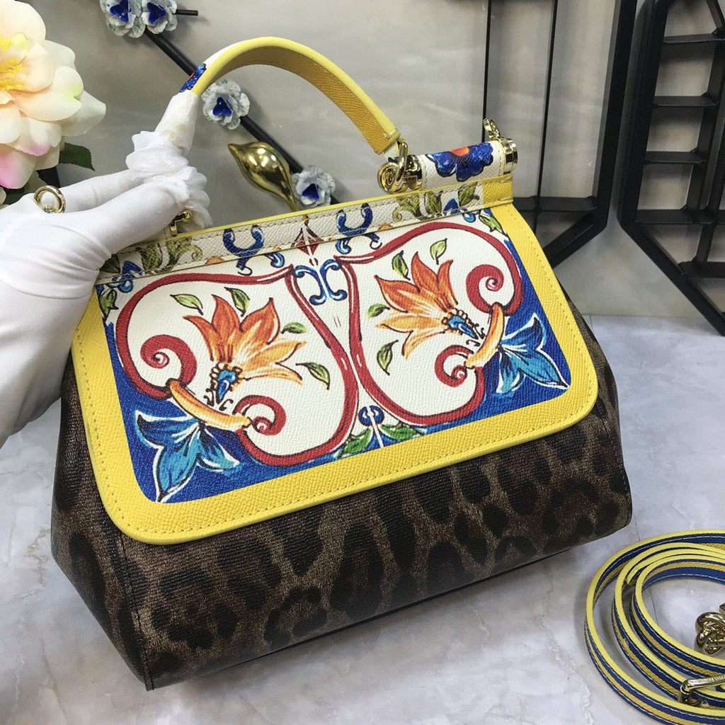 GLAMI MeGLAMIum Sicily Handbag Unique Print Motifs Muticolour For Women 10.2in/26cm GLAMI