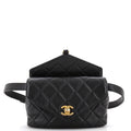 CHANEL Chain Envelope Belt Bag Quilted Calfskin