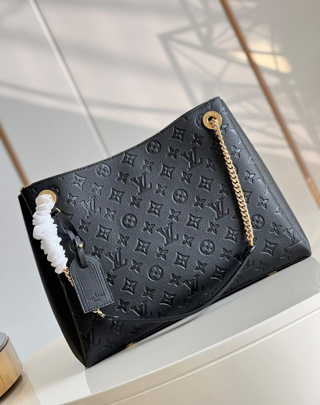 LV Surene MM Monogram Empreinte Black For Women,  Shoulder Bags 14.6in/37cm LV M43758