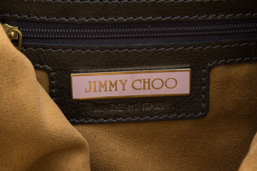 Jimmy Choo Green & Grey Zipper Clutch