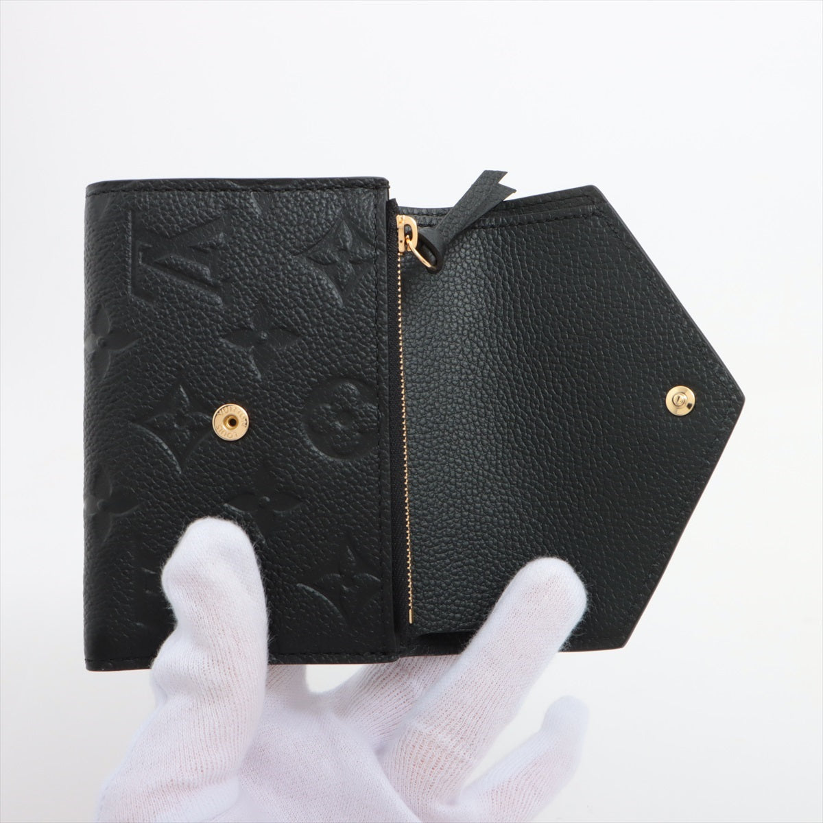 Louis Vuitton Amplant Portefolio Victoria M64060 Noir Compact Wallet