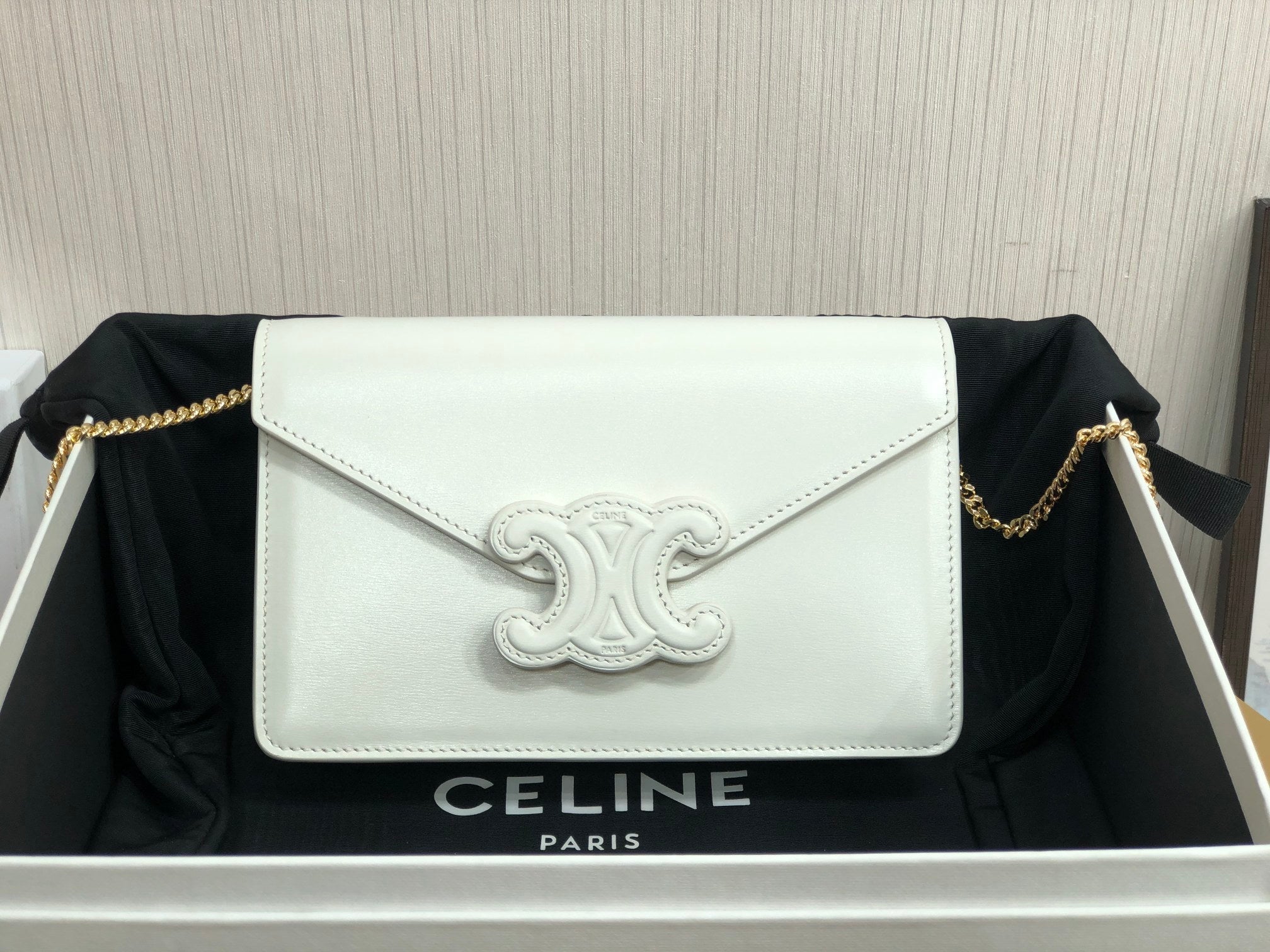 GLAMI Wallet On Chain Triomphe White For Women 7in/19cmÃƒâ€šÃ‚Â 