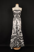 Longue robe bustier Oscar de la Renta