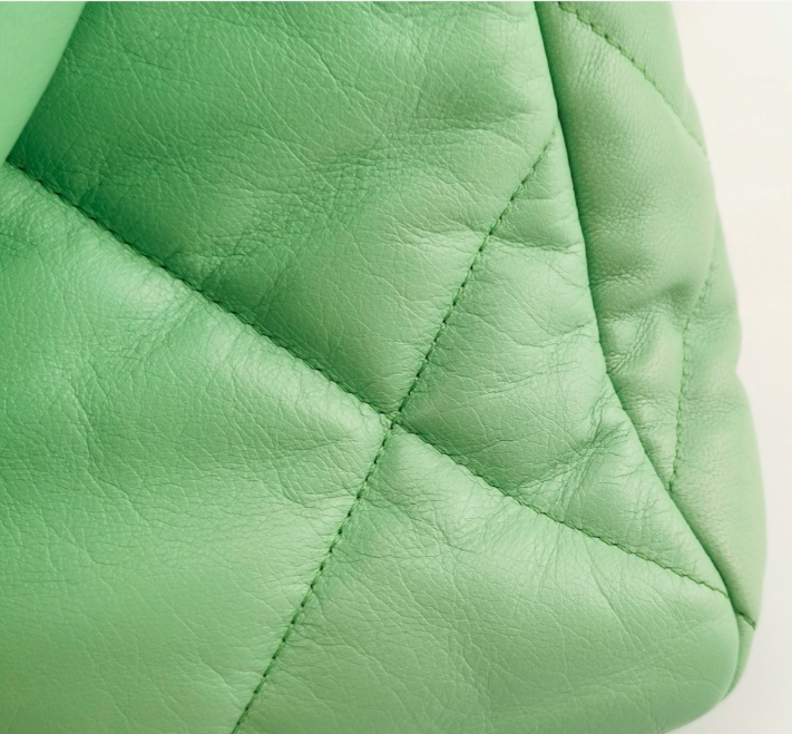 Preloved Chanel 19 Large Bag Green 24062178756265