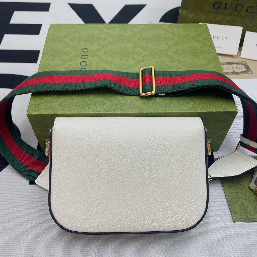 Glami x AGLAMIdas Horsebit 1955 Mini Bag White For Women, Women’s Bags 8.1in/21cm GlamiÃ‚Â 658574 U3ZGLAMI 8727
