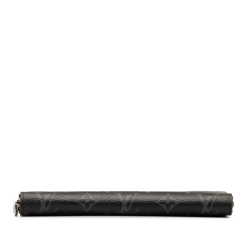 Louis Vuitton Monogram Zippie Organizer NM Roundfassner Long Wallet M82081 Eclipse Black PVC Leather  Louis Vuitton