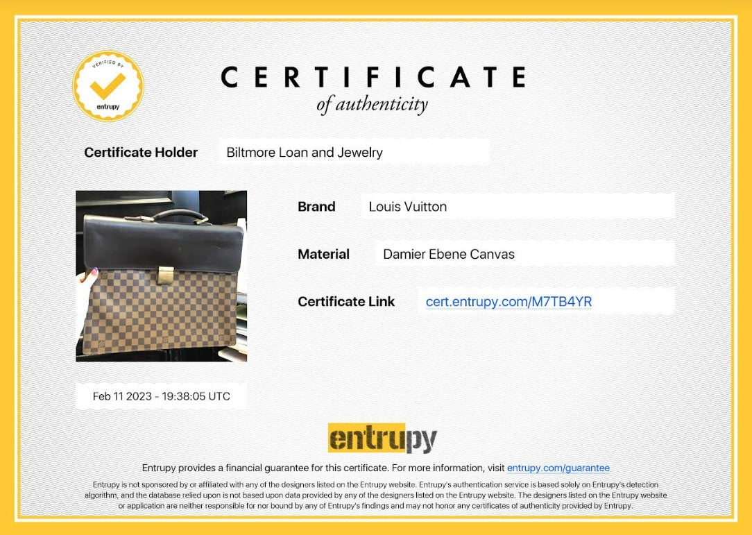 Louis Vuitton Vintage Damier Ebene Altona Briefcase