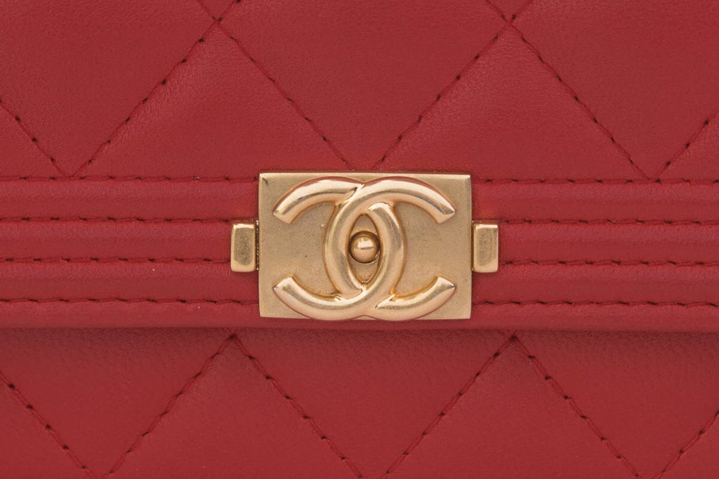 Chanel Hot Pink Calfskin Boy GHW  WOC
