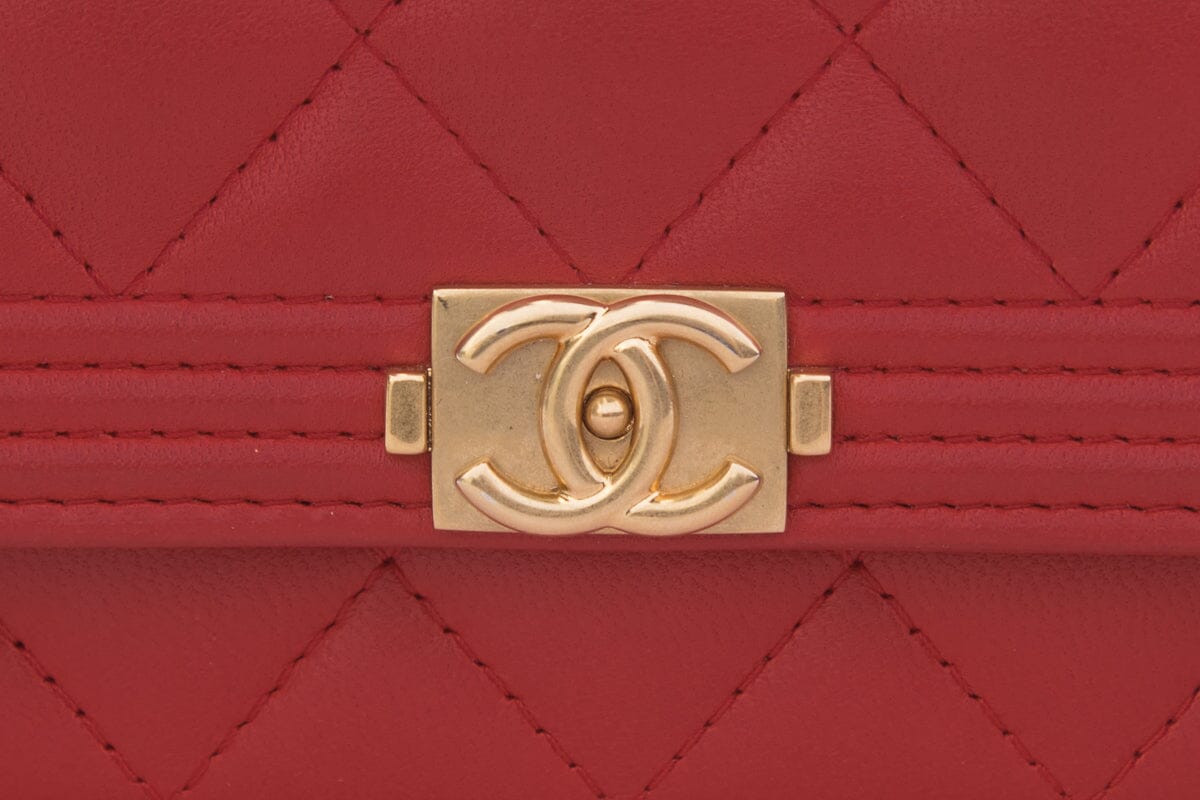 Chanel Hot Pink Calfskin Boy GHW  WOC