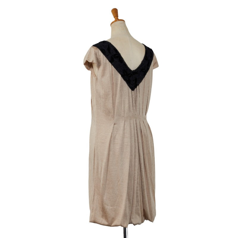 Louis Vuitton Nonerth Sleeve One Earrings Size 36 Beige Black Silk  Louis Vuitton
