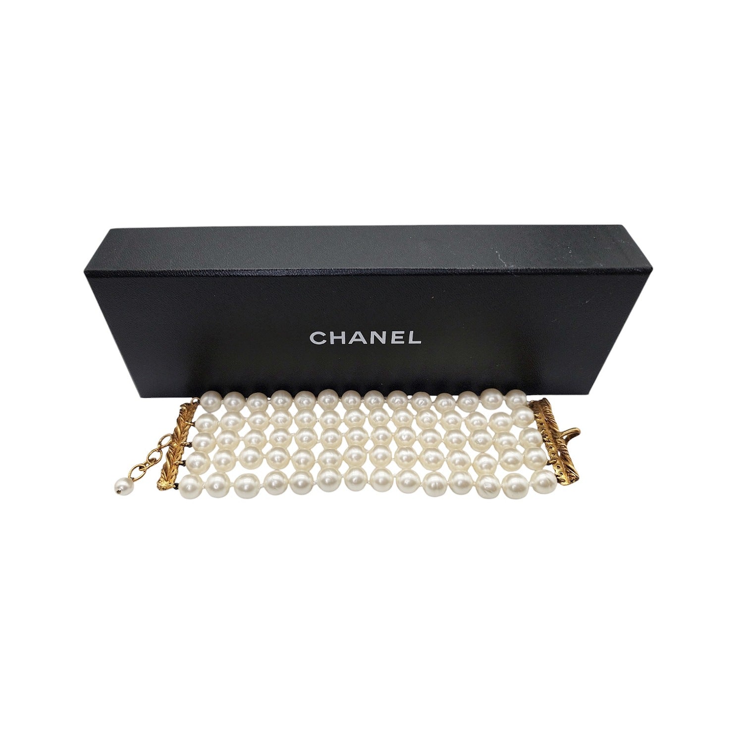 Chanel Pearly Beads Multi Strand Faux Pearl Bracelet