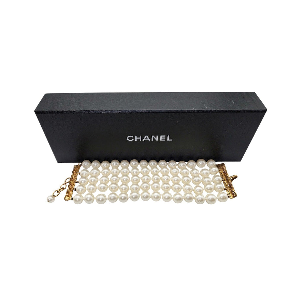 Chanel Pearly Beads Multi Strand Faux Pearl Bracelet
