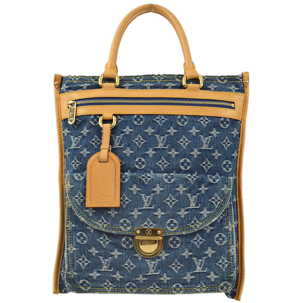 Louis Vuitton 2005 Monogram Denim Flat Shopper M95018