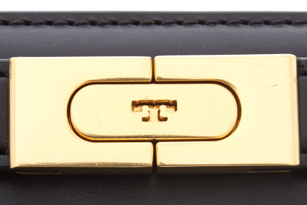 Tory Burch Black Lee Radziwill Top Handle Handbag
