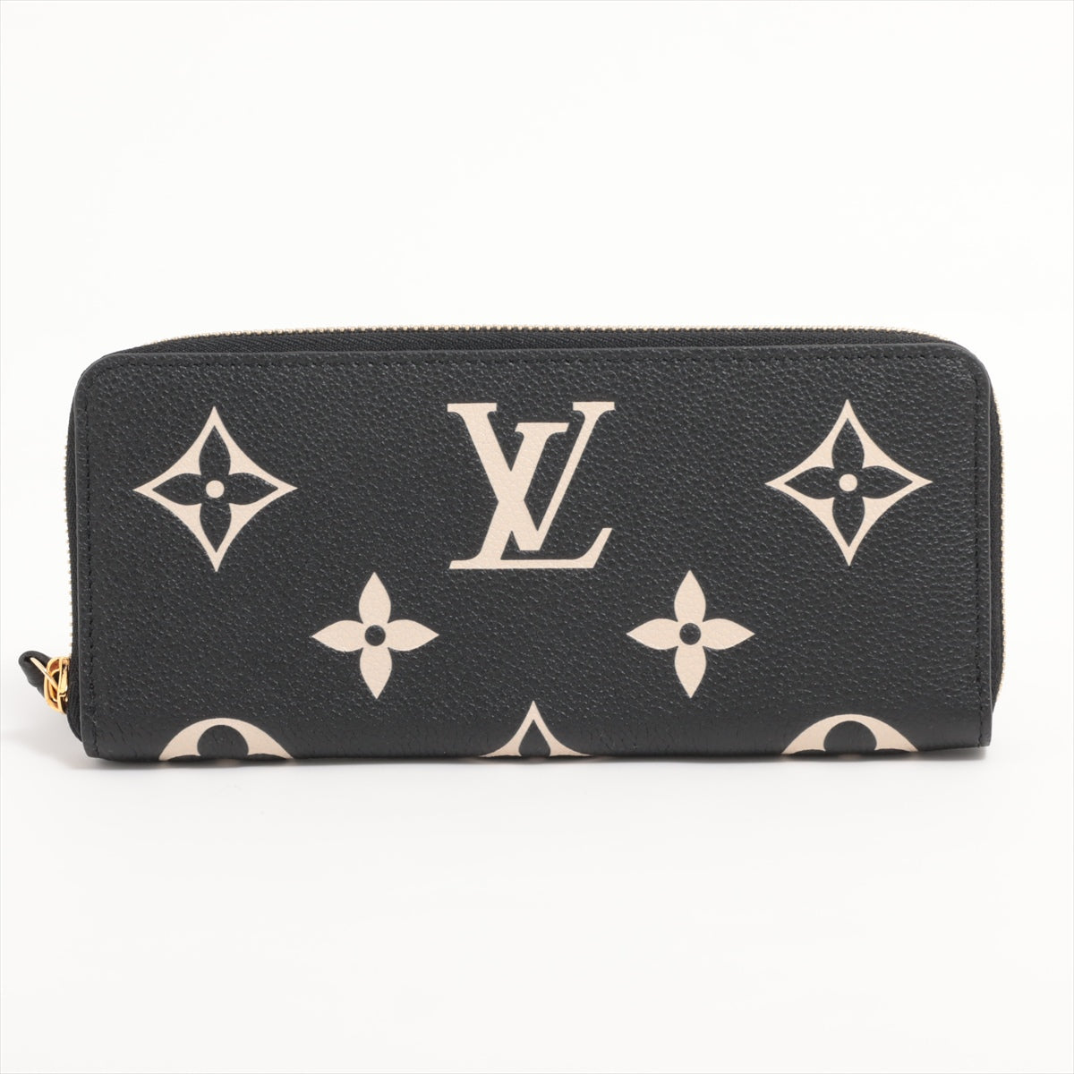 Louis Vuitton bicolor monogram implant Portefolio Clemence M82338 Noneir round zip wallet  reaction