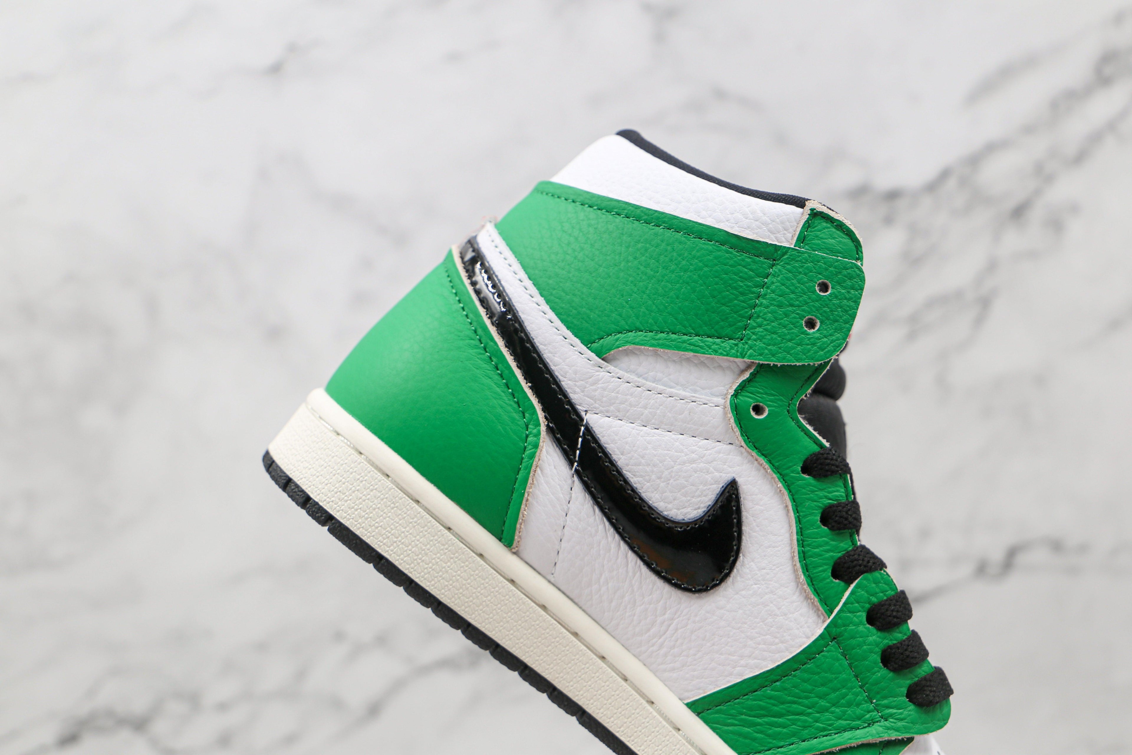 Designer GREEN Jordan 1 High Q ( Customs And Box ), Jordan 1 Sneakers Active