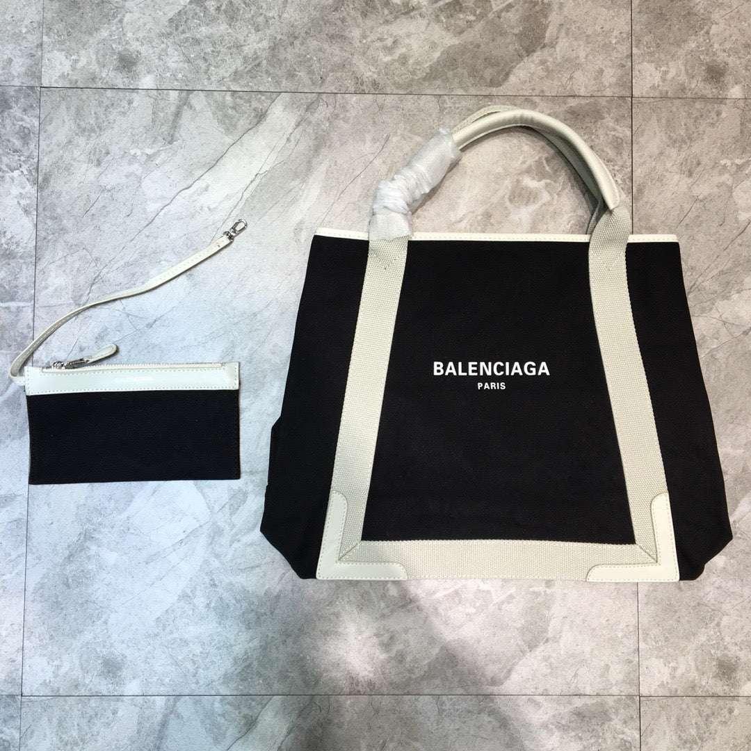 Balen Navy MeGLAMIum Cabas Tote Bag In White, For Women,  Bags 14.1in/36cm