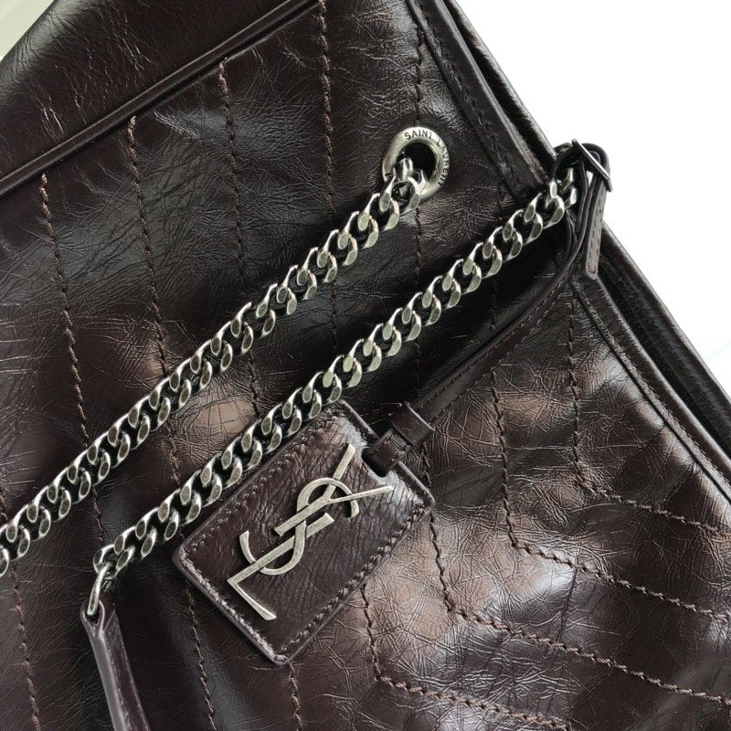 GLAMI Niki Shopping Bag Burgundy For Women 13.8in/35cm YSLÃ‚Â 