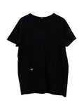 Dior Homme Bee Logo V-Neck T-Shirt in Black Cotton